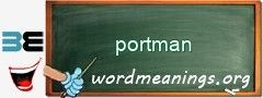 WordMeaning blackboard for portman